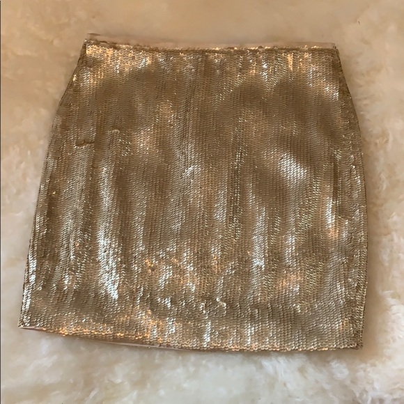 NEW J. Crew gold sequin skirt - Picture 3 of 7